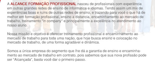 Alcance Formação Profissional 