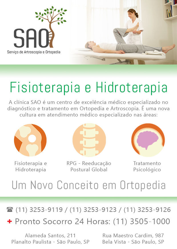 SAO Servio de Artroscopia e Ortopedia - Fisioterapia em Campo Grande, So Paulo