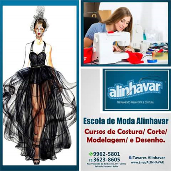 CURSOS DE CORTE E CUSTURA - ALINHAVAR ESCOLA DE MODA EM FEIRA DE SANTANA