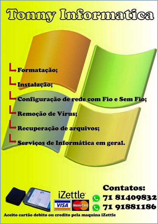 O que, nos dias atuais, onde o tempo parece ser insuficiente para que se faa tudo o que nos  exigido, as pessoas mais desejam? Celeridade, brevidade, pronto atendimento, certo? Por isso, a Tony Informtica se notabiliza por ser o melhor servio de informtica em So Marcos, Salvador Ba. Porque ela vai onde o cliente est, poupa tempo resolve logo. Por esse motivo  considerada a melhor em servios de informtica em So Marcos, Salvador Ba.